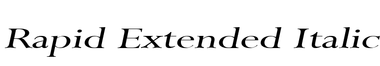Rapid Extended Italic font preview