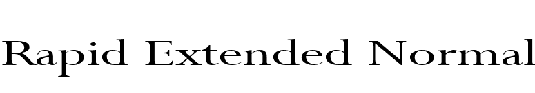 Rapid Extended Normal font preview
