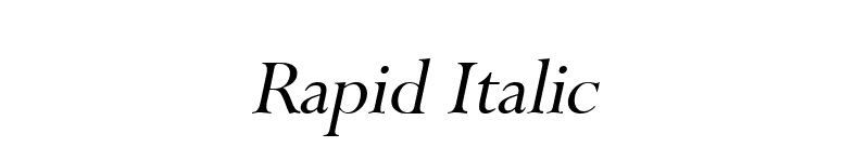 Rapid Italic font preview