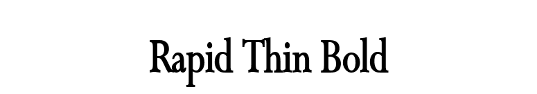 Rapid Thin Bold font preview