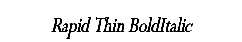 Rapid Thin BoldItalic font preview