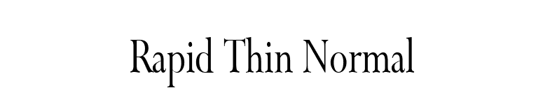 Rapid Thin Normal font preview