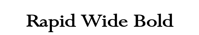 Rapid Wide Bold font preview