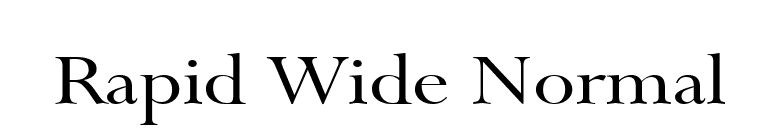 Rapid Wide Normal font preview