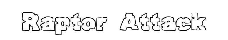 Raptor Attack font preview