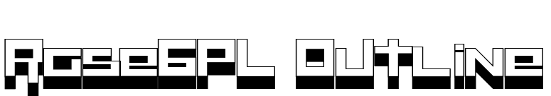 RaseGPL Outline font preview