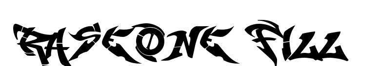 RaseOne Fill font preview
