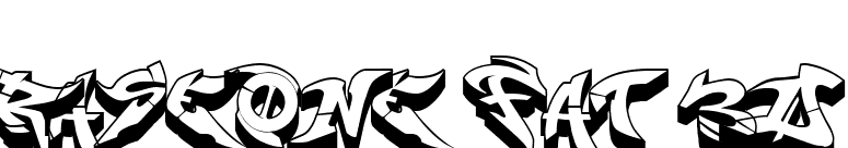RaseOne Fat 3D font preview