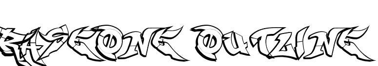 RaseOne Outline font preview