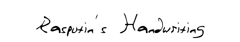 Rasputin's Handwriting font preview