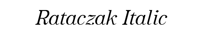 Rataczak Italic font preview