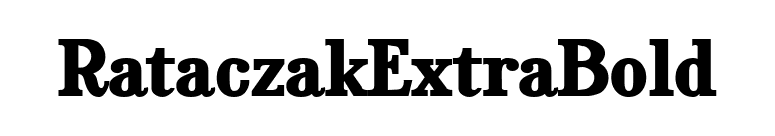 RataczakExtraBold font preview