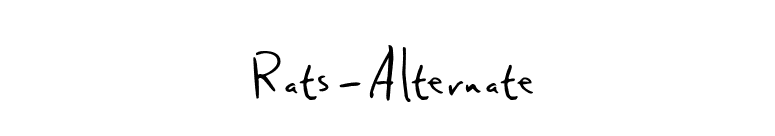 Rats-Alternate font preview