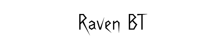 Raven BT font preview