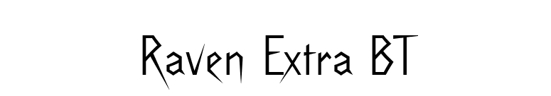 Raven Extra BT font preview