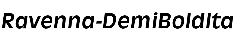 Ravenna-DemiBoldIta font preview