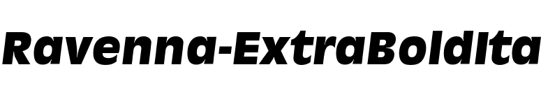Ravenna-ExtraBoldIta font preview