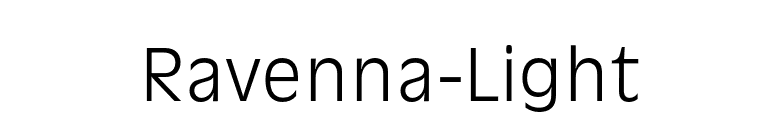 Ravenna-Light font preview