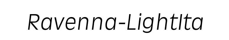 Ravenna-LightIta font preview
