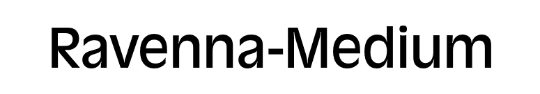 Ravenna-Medium font preview