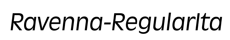 Ravenna-RegularIta font preview
