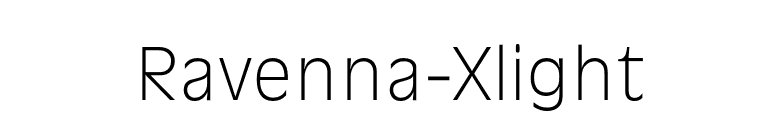 Ravenna-Xlight font preview