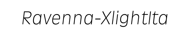 Ravenna-XlightIta font preview