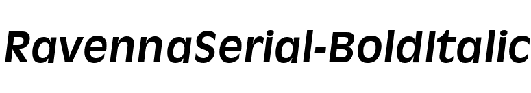 RavennaSerial-BoldItalic font preview