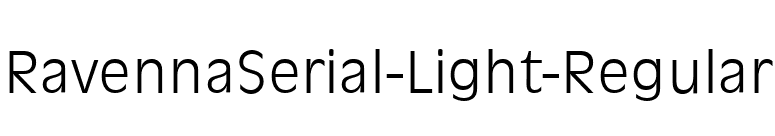 RavennaSerial-Light-Regular font preview