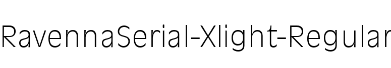 RavennaSerial-Xlight-Regular font preview
