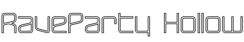 RaveParty Hollow font preview