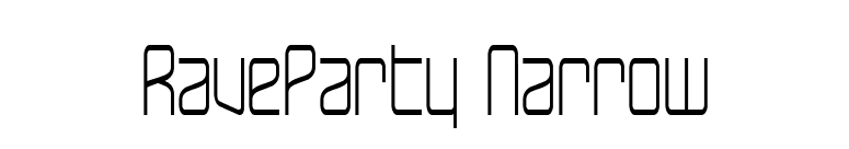 RaveParty Narrow font preview