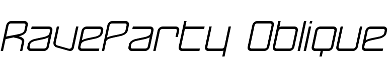 RaveParty Oblique font preview