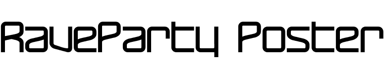 RaveParty Poster font preview