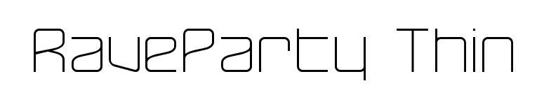 RaveParty Thin font preview