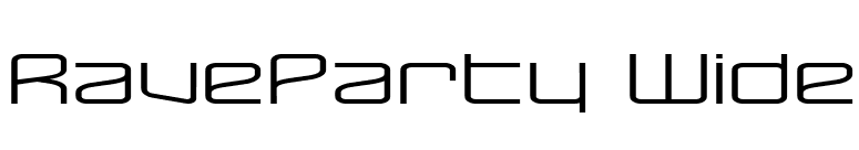 RaveParty Wide font preview