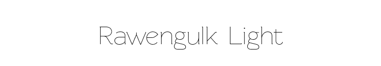 Rawengulk Light font preview