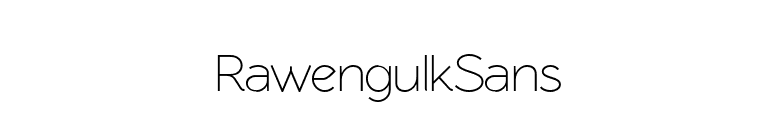 RawengulkSans font preview