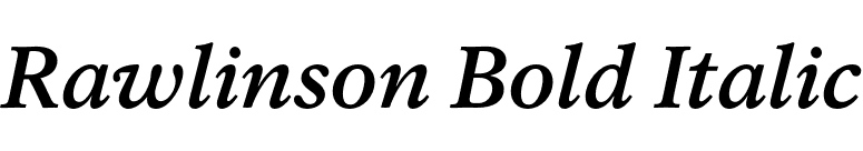 Rawlinson Bold Italic font preview