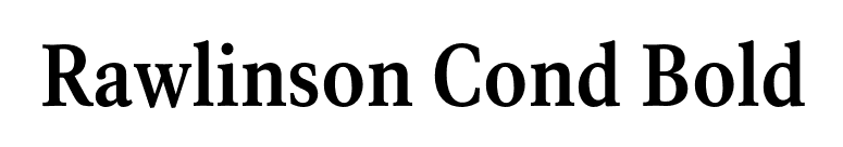 Rawlinson Cond Bold font preview
