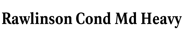 Rawlinson Cond Md Heavy font preview