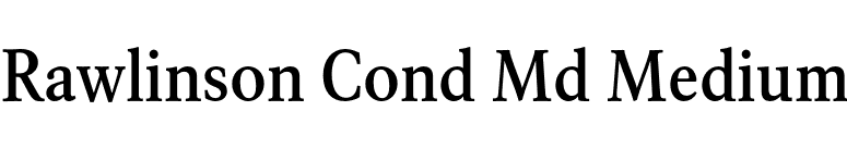 Rawlinson Cond Md Medium font preview