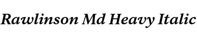 Rawlinson Md Heavy Italic font preview