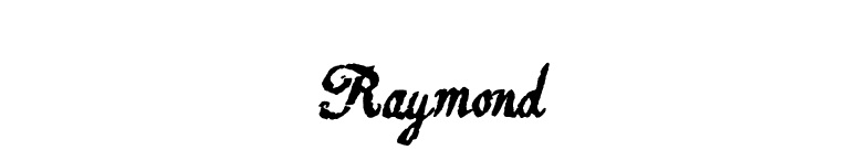Raymond font preview