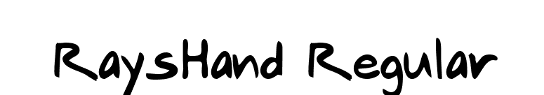 RaysHand Regular font preview