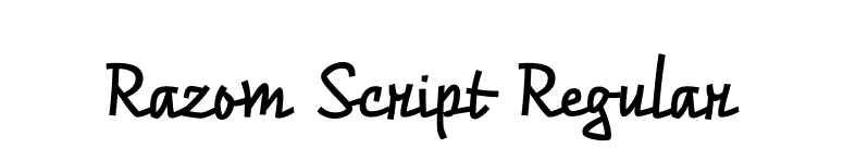 Razom Script Regular font preview