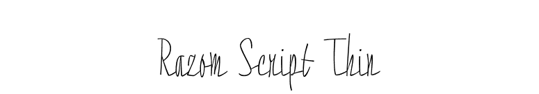 Razom Script Thin font preview