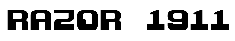 Razor 1911 font preview