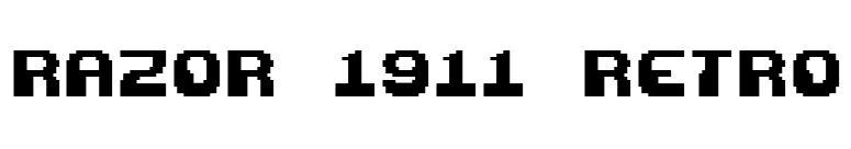 Razor 1911 Retro font preview