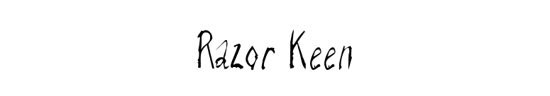 Razor Keen font preview